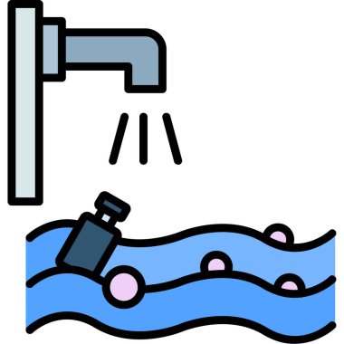 Musluk simgesi vektör illüstrasyonu