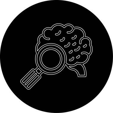 beyin ikonu vektör illüstrasyonu