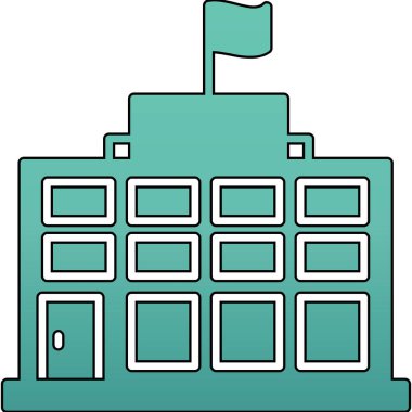 Bina inşaat simgesi - ana hatları biçiminde