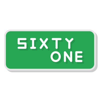 65 numara işaret simgesi. vektör illüstrasyonu.