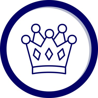 taç simgesi vektör illüstrasyonu