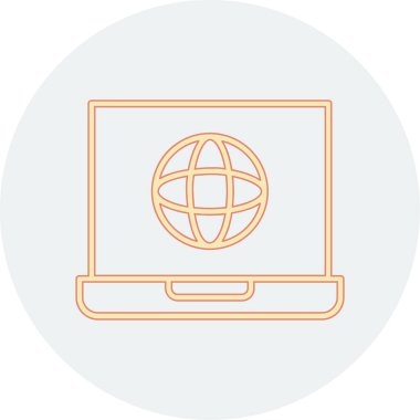 genel ağ renkli vektör simgesi