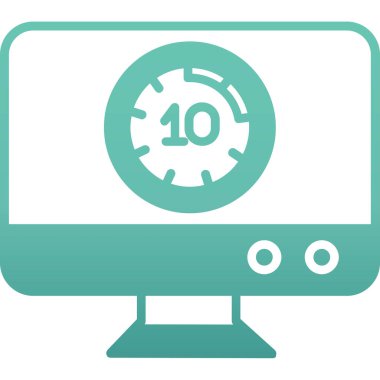 Bir bilgisayar simgesinin vektör illüstrasyonu