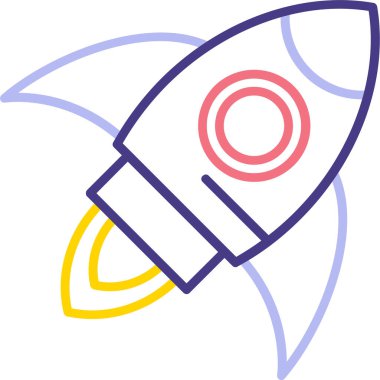 roket ikonu vektör illüstrasyonu