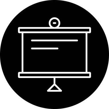 Billboard simgesi, vektör illüstrasyonu