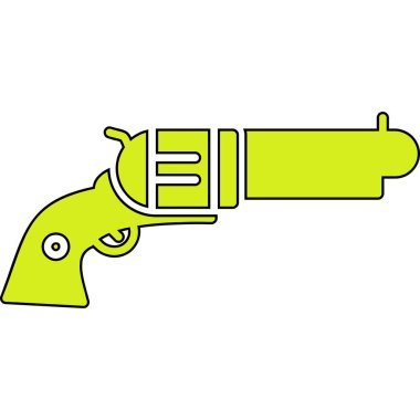 tabanca ikonu. Web için silah vektör simgelerinin özet çizimi