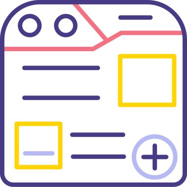 Web arabirimi vektör simgesi