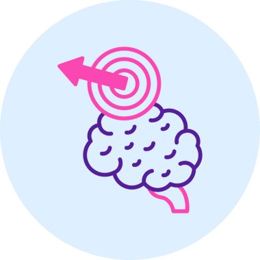 Beyin. Web simgesi basit illüstrasyon