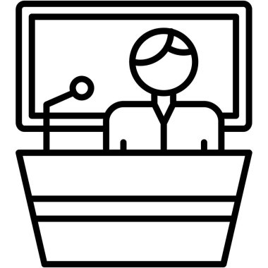 İş konferansı. Basit illüstrasyon