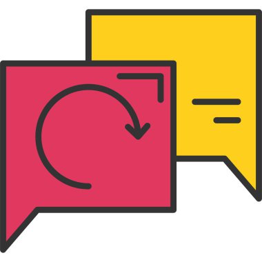 Konuş. Web simgesi basit illüstrasyon