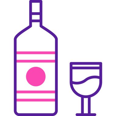 içki ikonu vektör illüstrasyonu