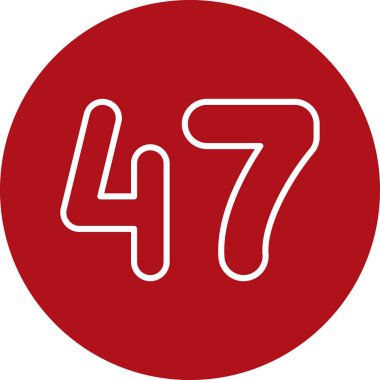 kırmızı numara 45 işareti.