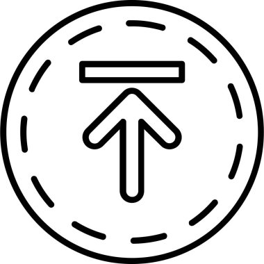 ok yönü simgesi ana hat biçiminde