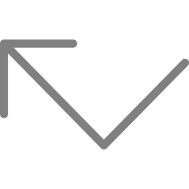 ok aşağı ok simgesi dış hat biçiminde