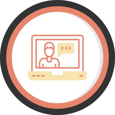 Dizüstü bilgisayar simgesi vektör çizimi