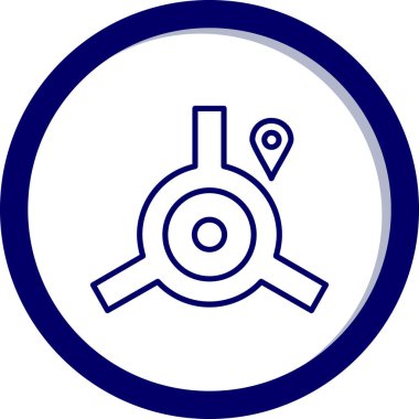 pusula konumu haritası simgesi - taslak biçimi