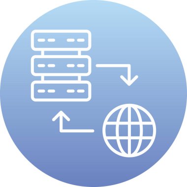 şebeke. Web simgesi basit illüstrasyon