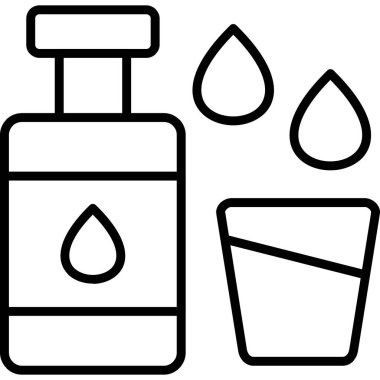 Su. Web simgesi basit illüstrasyon
