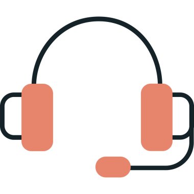 kulaklık simgesi vektör illüstrasyonu