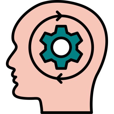 Beyin. Web simgesi basit tasarım