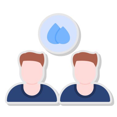 insan ve suyun iki renk tasarımı