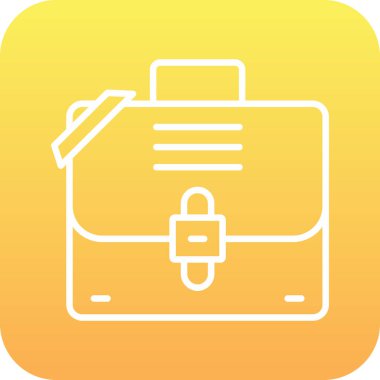 Evrak Çantası Dolu Vektör Simgesi Tasarımı