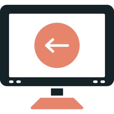 Bilgisayar izleyici vektör simgesi. düz tasarım biçimi.