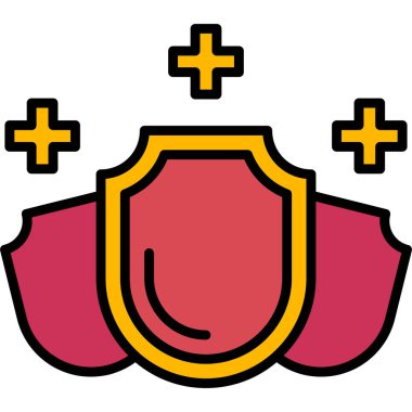 kalkan ikon vektör illüstrasyonu