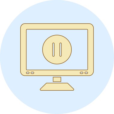 Bilgisayar. Web simgesi basit illüstrasyon