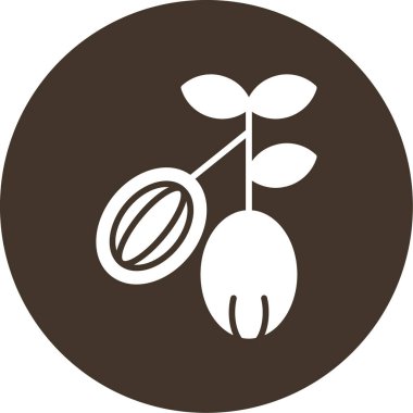 Bir bitki simgesinin vektör illüstrasyonu