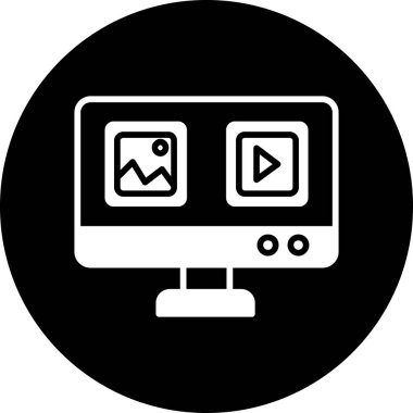 video kamera ikonu vektör illüstrasyonu