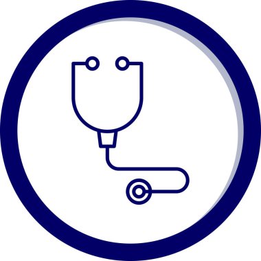 Stetoskop simgesinin vektör çizimi