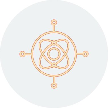 Molekül simgesi, vektör çizimi