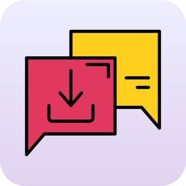 Konuşma baloncuğu simgesinin vektör çizimi