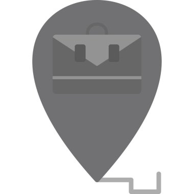 Harita işaretleyici simgesi, basit vektör illüstrasyonu