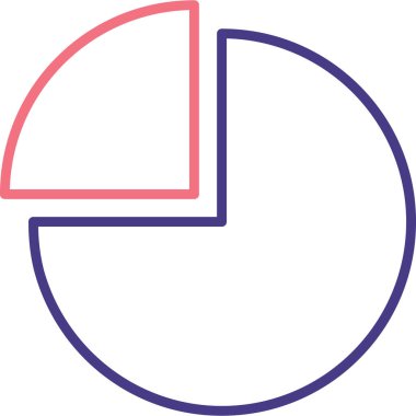 Pasta çizelgesi. Web simgesi basit illüstrasyon