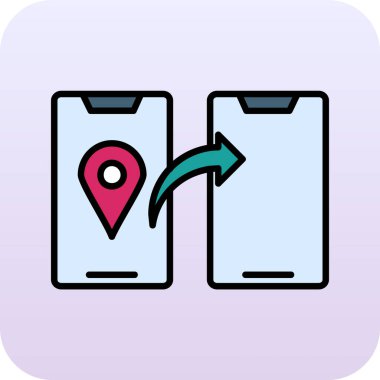 harita simgesinin vektör illüstrasyonu