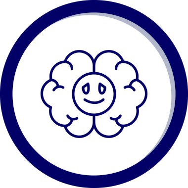 Beyin. Web simgesi basit illüstrasyon