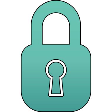 Doldurulmuş Vektör Simgesi Tasarımı Kilitle