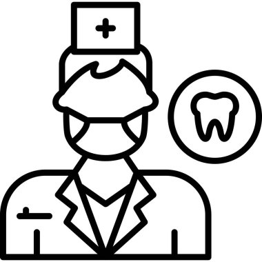 dişçi doktor hasta simgesi