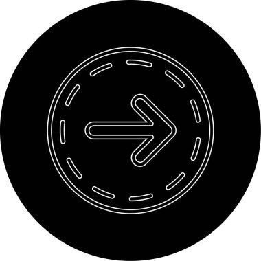 Bir yol simgesinin vektör illüstrasyonu