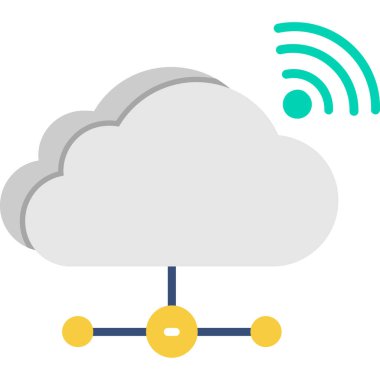 Kablosuz. Web simgesi basit illüstrasyon