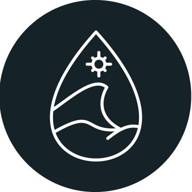 Güneş simgesinin vektör düşüşü