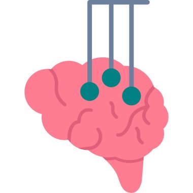 Beyin. Web simgesi basit illüstrasyon