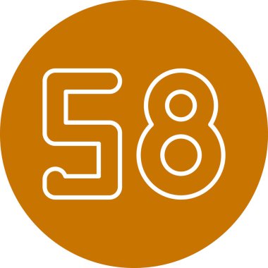 68 yıllık modern simge, vektör illüstrasyonu