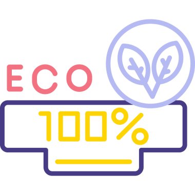 Çevre dostu renk simgesi. Çevre dostu kavram. Vektör çizimi. beyaz arkaplanda izole