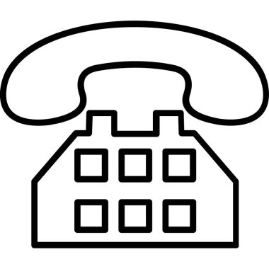 Beyaz arkaplanda telefon simgesi