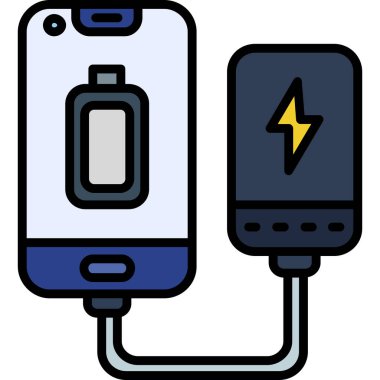 Pil. Web simgesi basit illüstrasyon