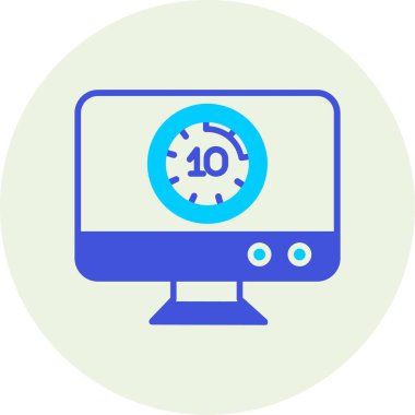 Monitör. Web simgesi basit illüstrasyon