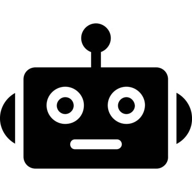 Bot web simgesi basit vektör illüstrasyonu